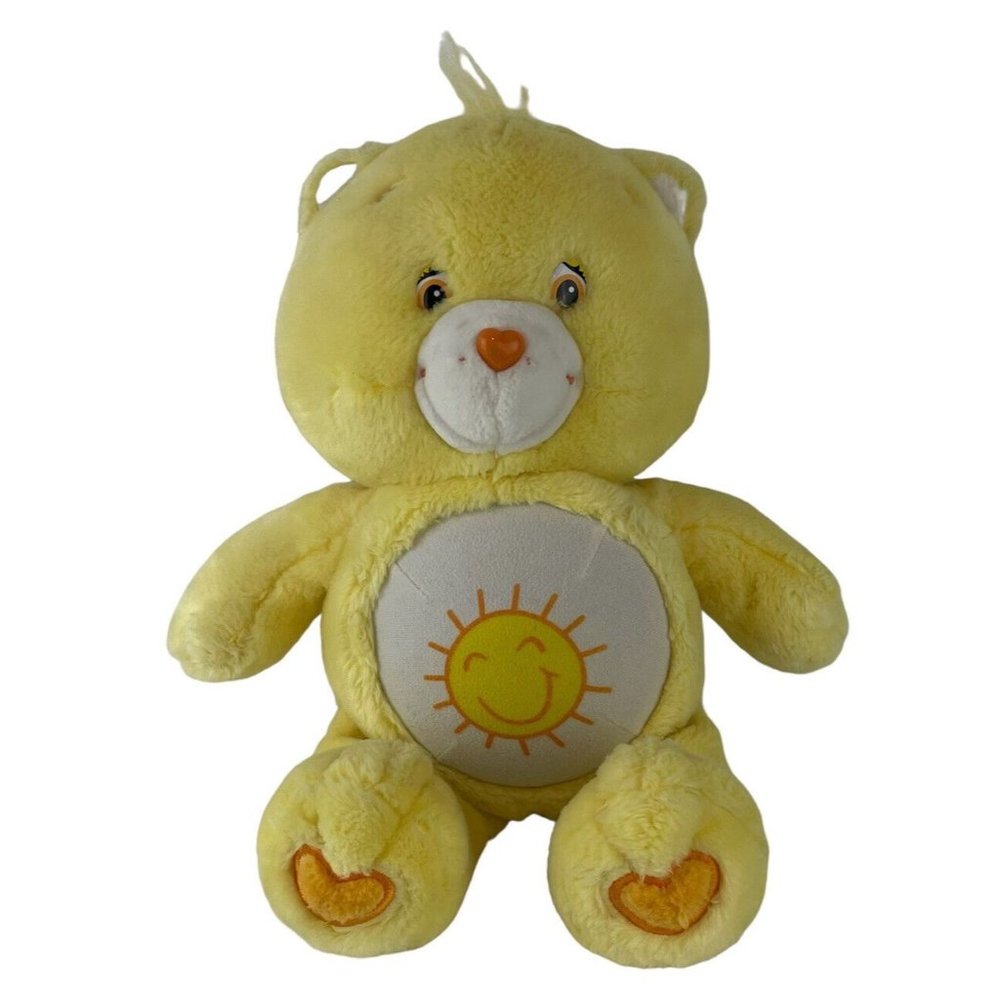Care Bears Funshine Bear 15" Plush‎ Talking & Lights Up TCFC 2002 Tested Working